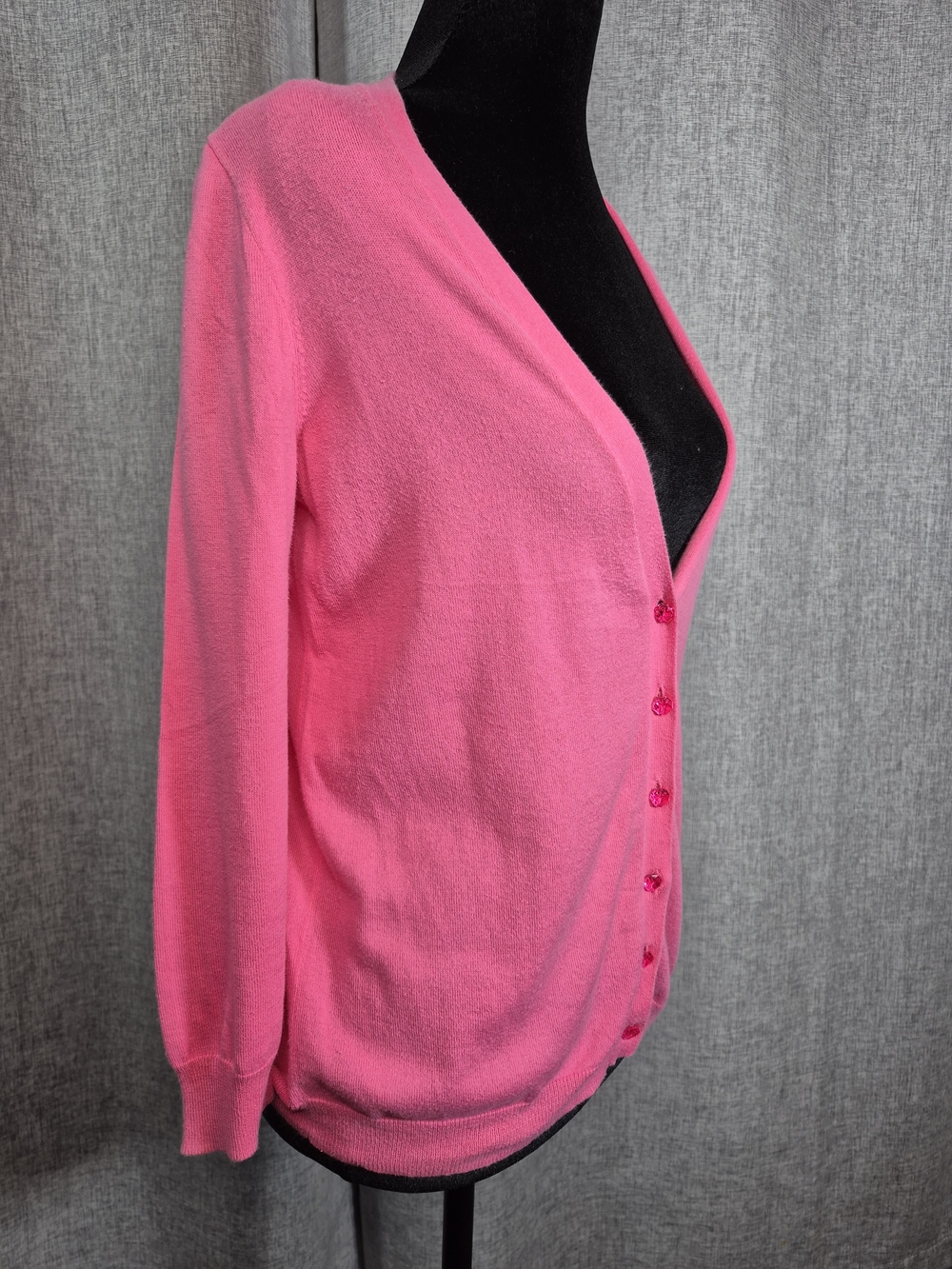 J.Crew Pink Button Front Cardigan Sweater Small 100% Cotton V-Neck